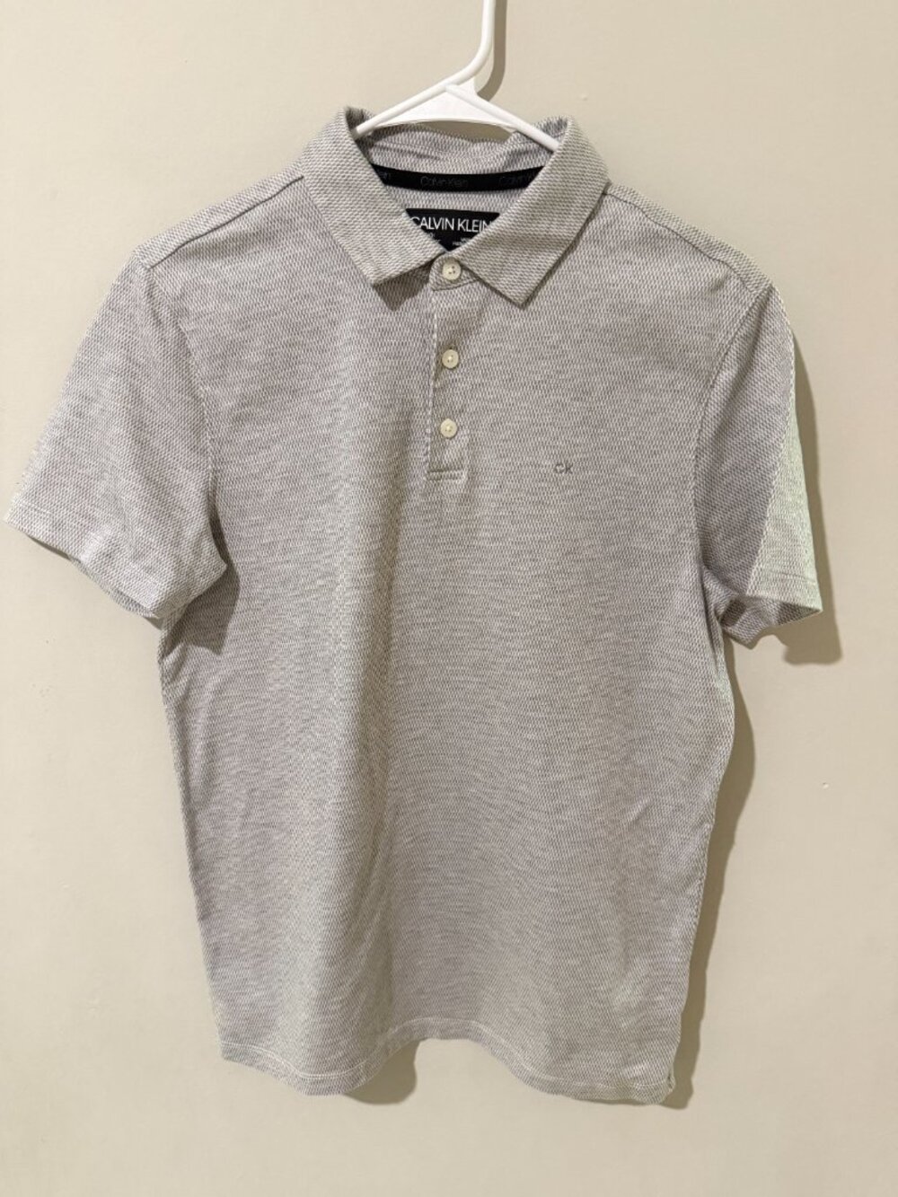 Calvin Klein Men’s Gray Polo Shirt Short Sleeve